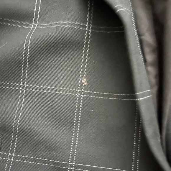 H&M Men's 42R Black Plaid Skinny Fit Two Button Blazer Jacket Sport Coat - Picture 3 of 11